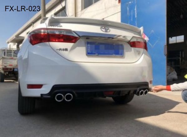 FX-LR-023: Rear Lip for Toyota Corolla (4 exhaust)   |     丰田卡罗拉四出后唇  
