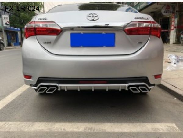 FX-LR-024: Rear Lip for Toyota Corolla (4 square exhaust)   |     卡罗拉四出后唇方管  