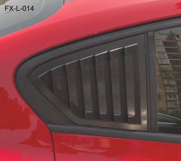 FX-L-014: Rear Side Window Louvers for Ford Focus Sedan&Hatchback 19   |   19福特福克斯两厢三厢后侧百叶窗  