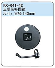 FX-041-42: 3 Hole Round Mirror with rod   |   三眼带杆圆镜